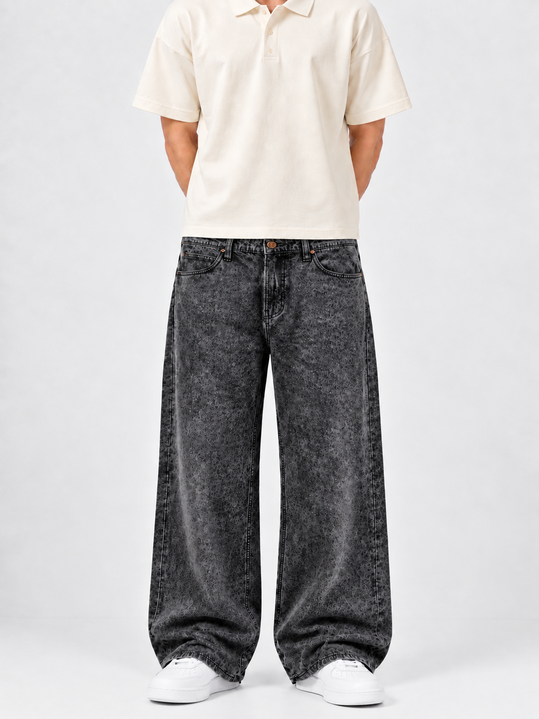 Midnight Bleach Baggy Denim 5 Pocket - Baggy Full Pant